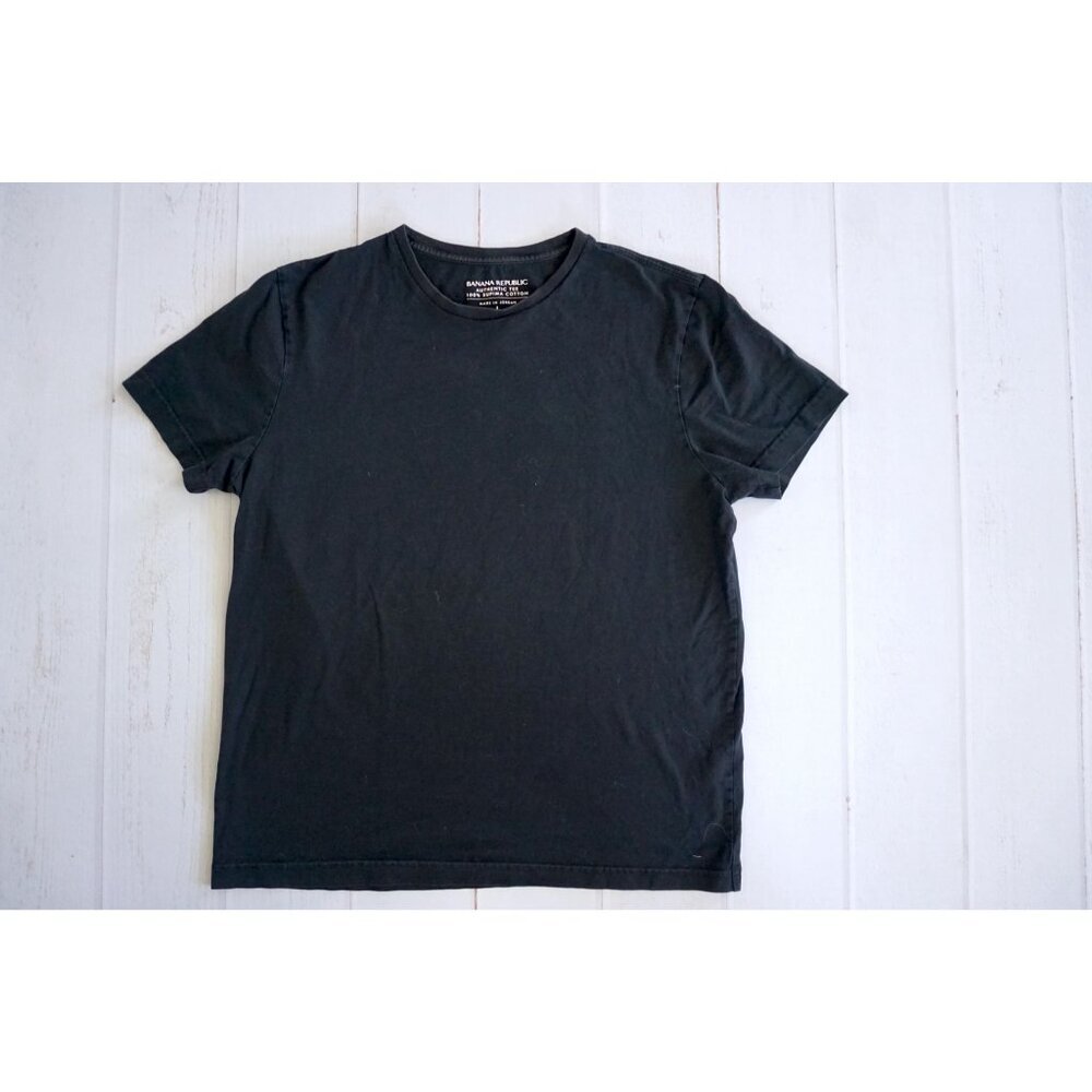 Banana Republic Men's Black Authentic Tee Short Sleeve Shirt - Size L - Picture 3 of 5